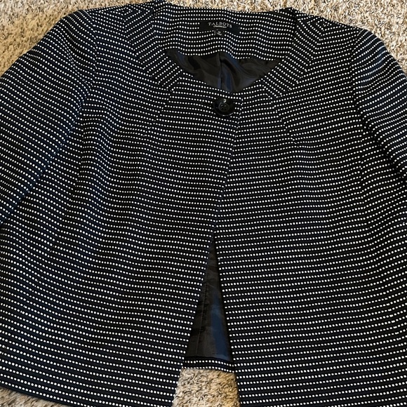 Talbots Black and White Polka Dot Blazer - Picture 4 of 10